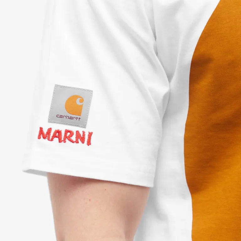 MARNI X CARHARTT WIP PANEL LOGO T-SHIRT