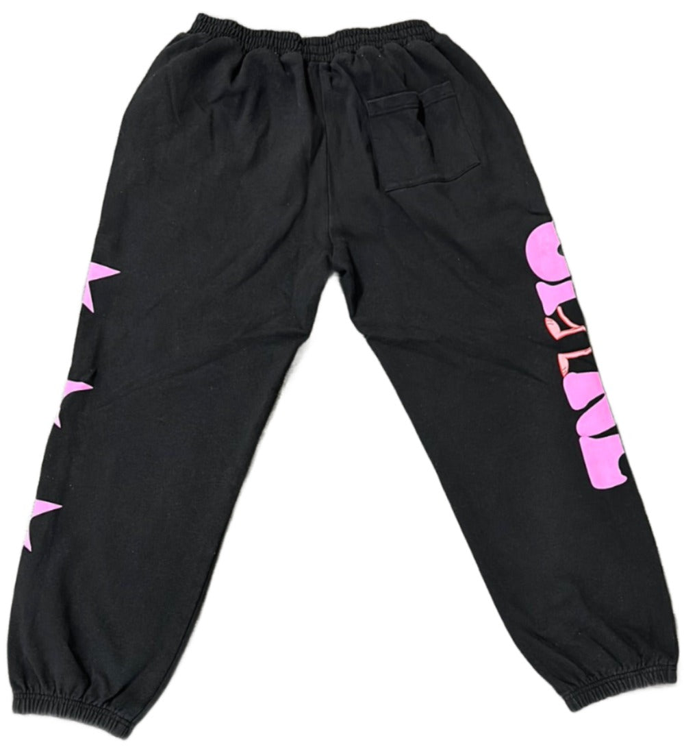 Playaz Club Of one Pink panther Black Sweatpants