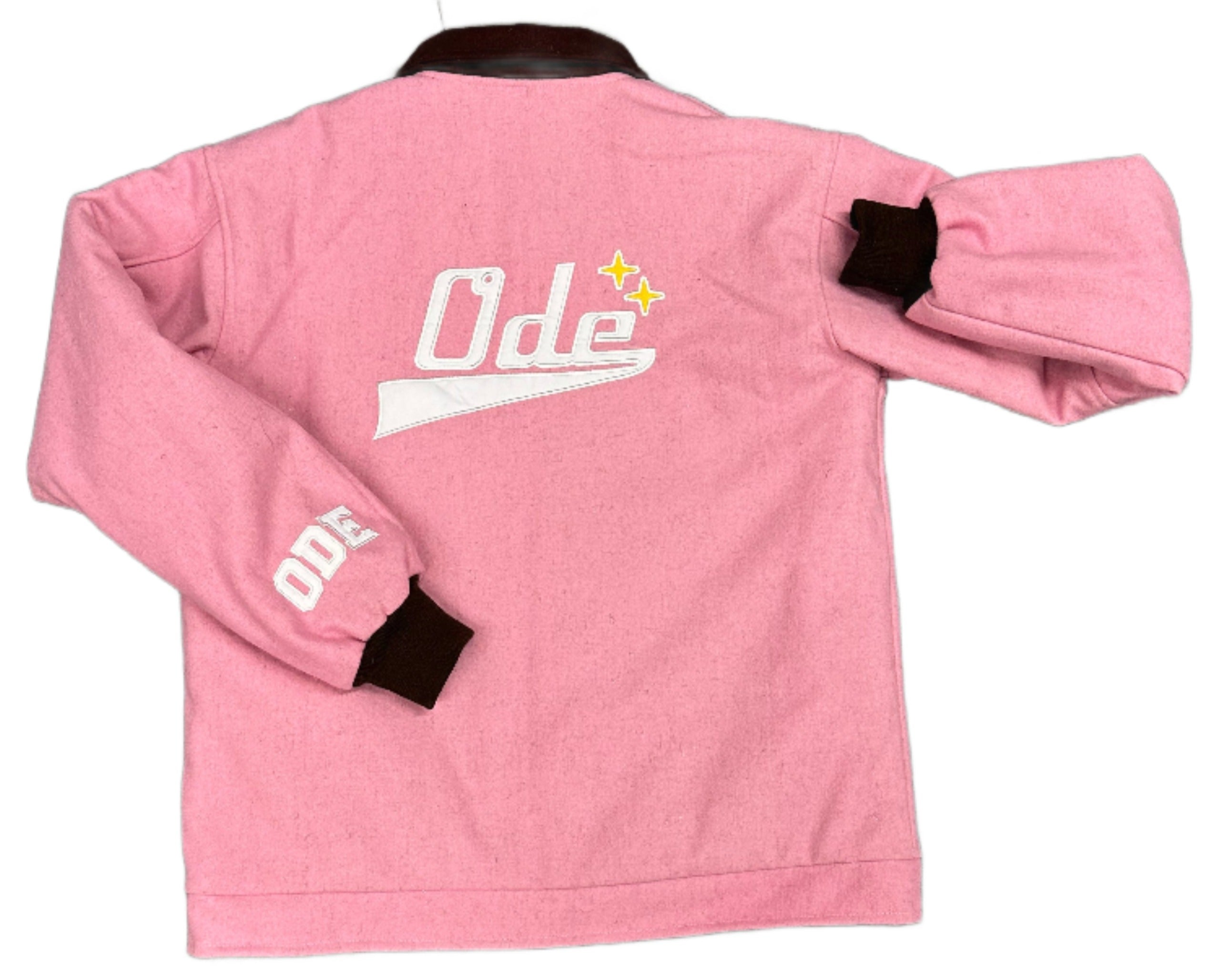 ODE Brand Pink/Brown Varsity Jacket