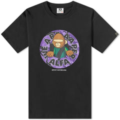 AAPE WE ARE AAPER ALFA BLACK T-SHIRT - Bape By a Bathing Ape