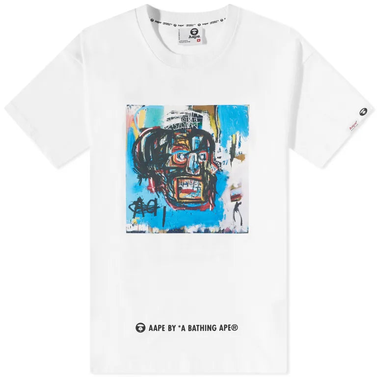 AAPE X JEAN MICHEL BASQUIAT WHITE T-SHIRT - Bape By a Bathing Ape