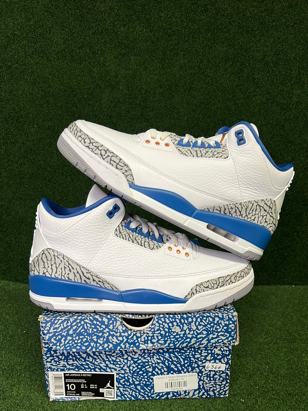 Jordan 3 Retro Wizards USED