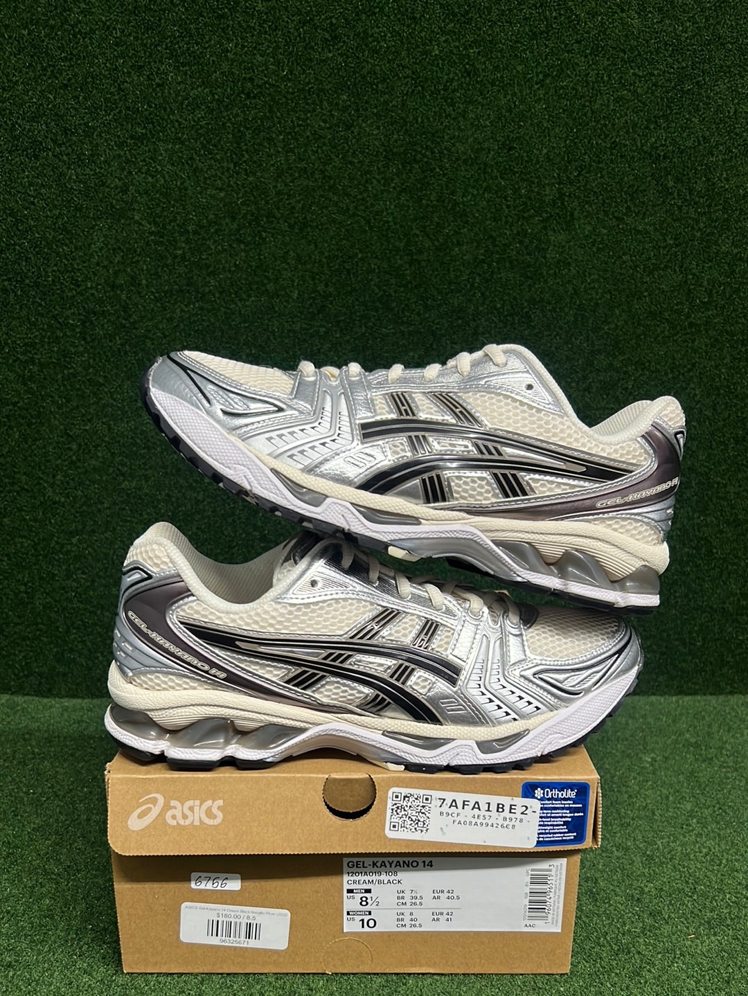 ASICS Gel-Kayano 14 Cream Black Metallic Plum USED