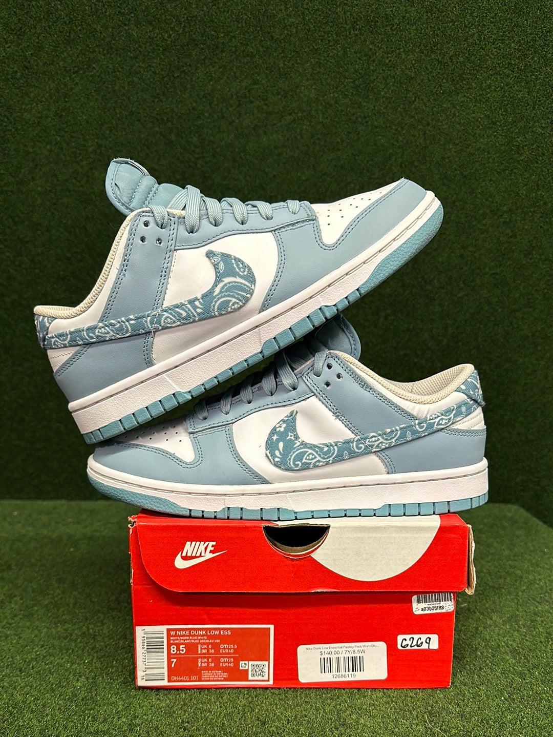 Nike Dunk Low Essential Paisley Pack Worn Blue (Women's) USED