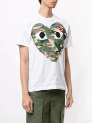 Comme Des Garçons Play camouflage-print cotton T-shirt