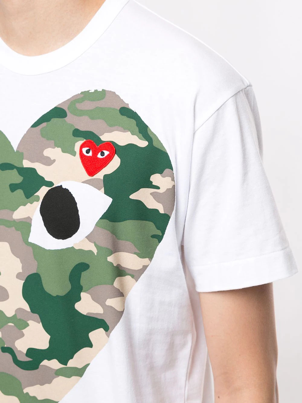 Comme Des Garçons Play camouflage-print cotton T-shirt