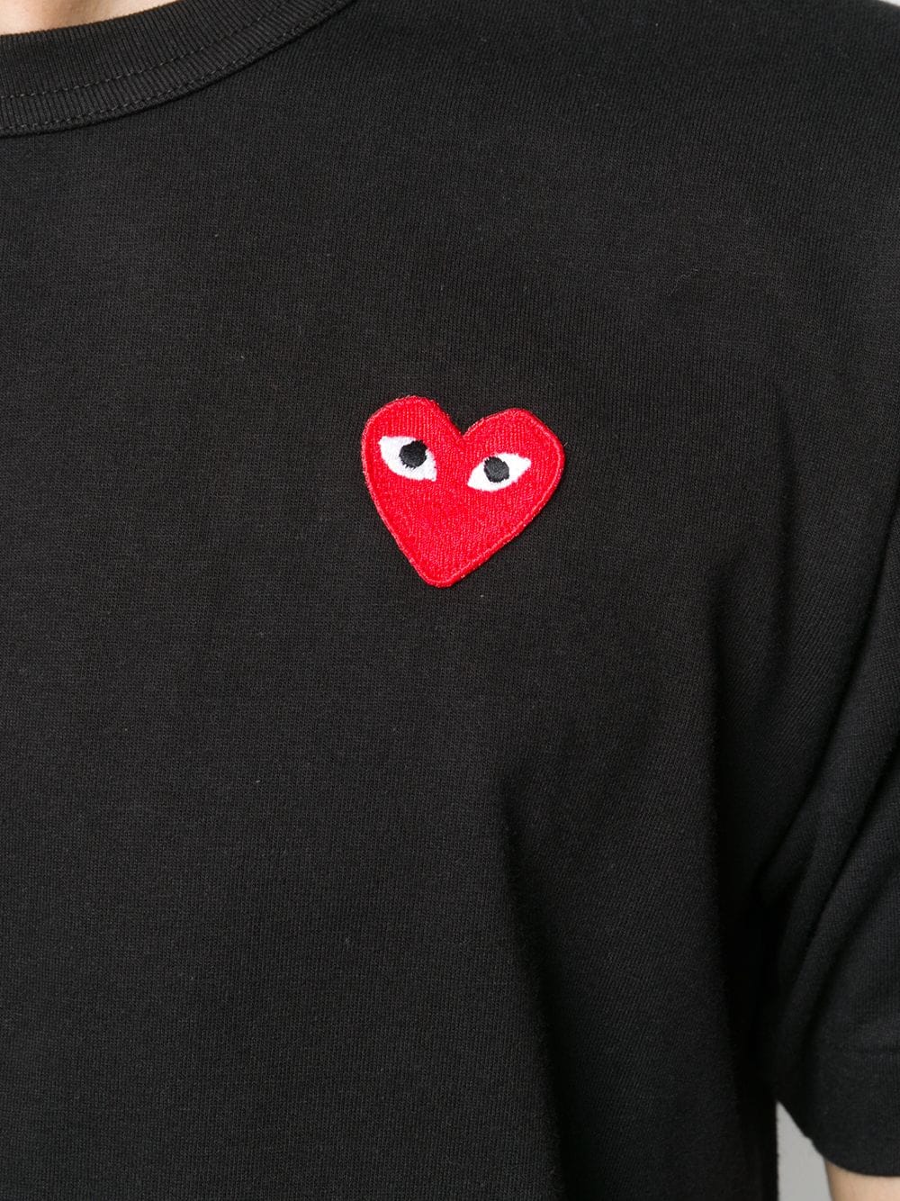 CDG Play heart logo-patch T-shirt - Comme Des Garçons