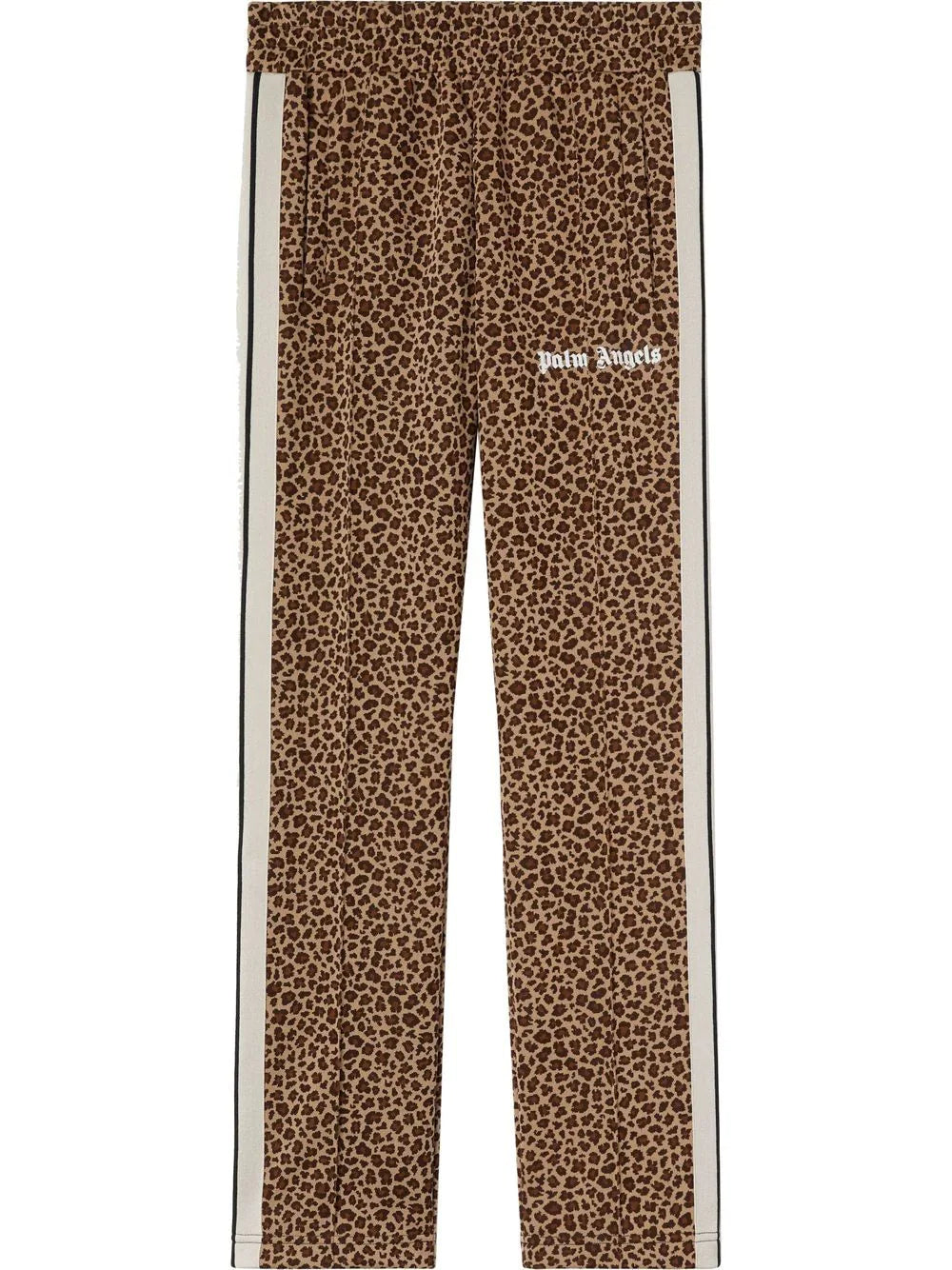 Palm Angels leopard print jacquard track pants