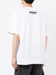 AAPE BY A BATHING APE SILVER CIRCLE LOGO WHITE TEE