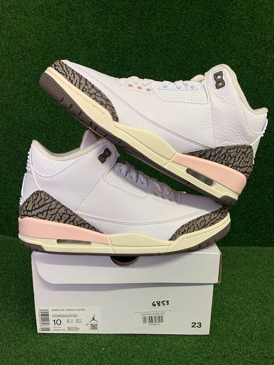 Jordan 3 Retro Neapolitan Dark Mocha (Women's) USED