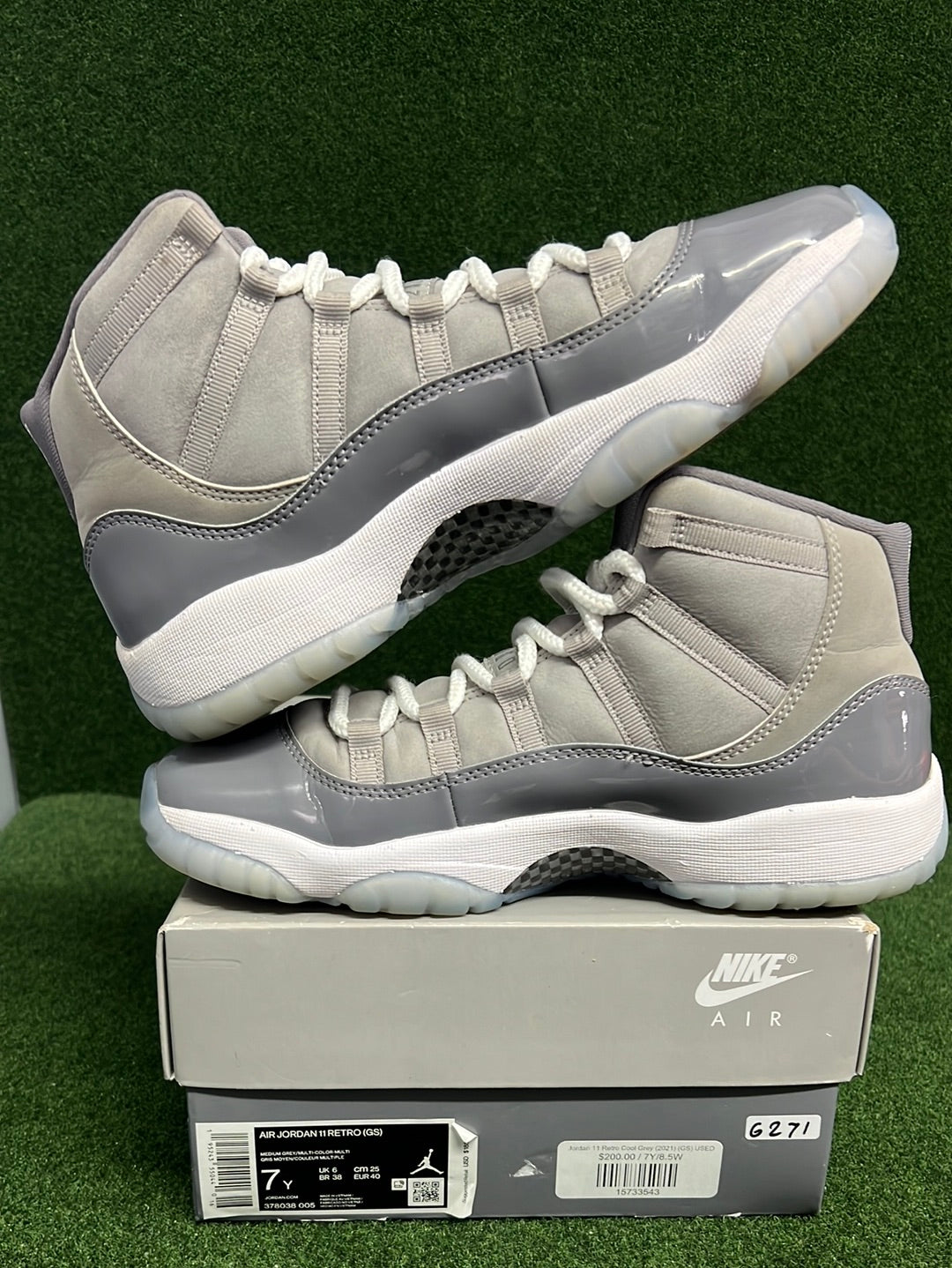 Jordan 11 Retro Cool Grey (2021) (GS) USED