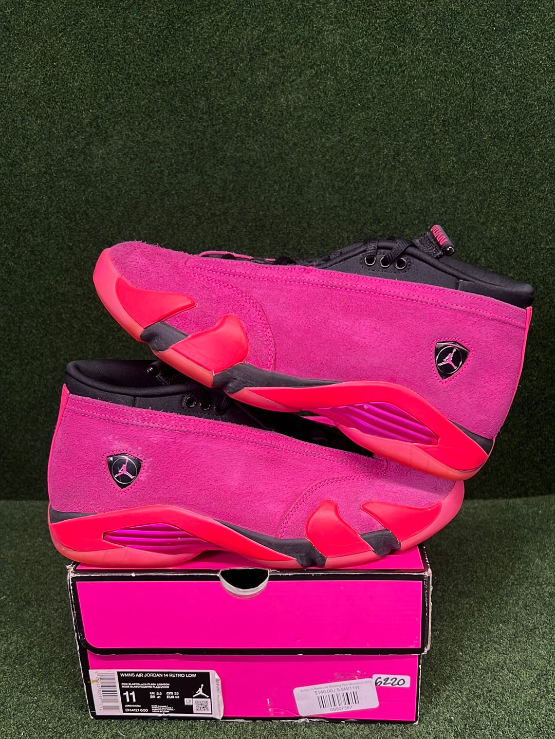 Jordan 14 Retro Low Shocking Pink (Women's) USED