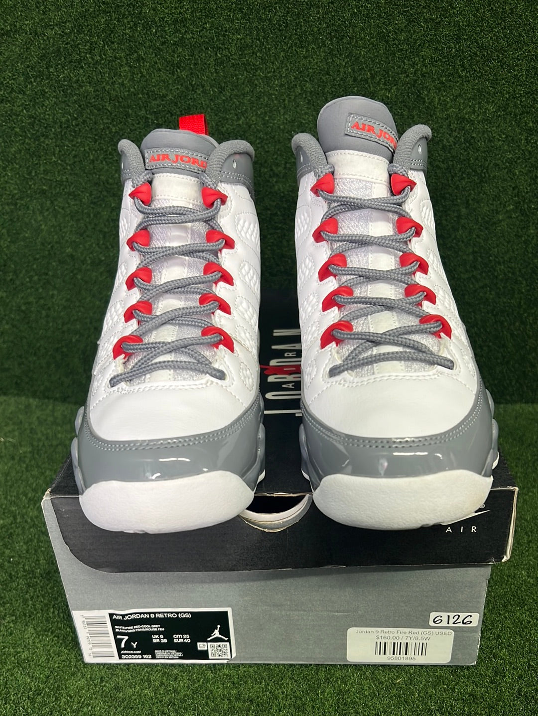 Jordan 9 Retro Fire Red (GS) USED