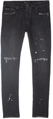 Purple Brand Black Overspray Jeans