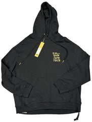 Ksubi slogan-embroidered hoodie black/gold