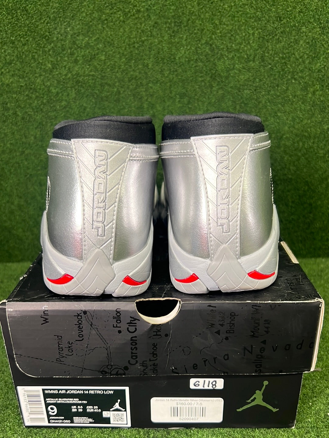 Jordan 14 Retro Metallic Silver (Women's) USED