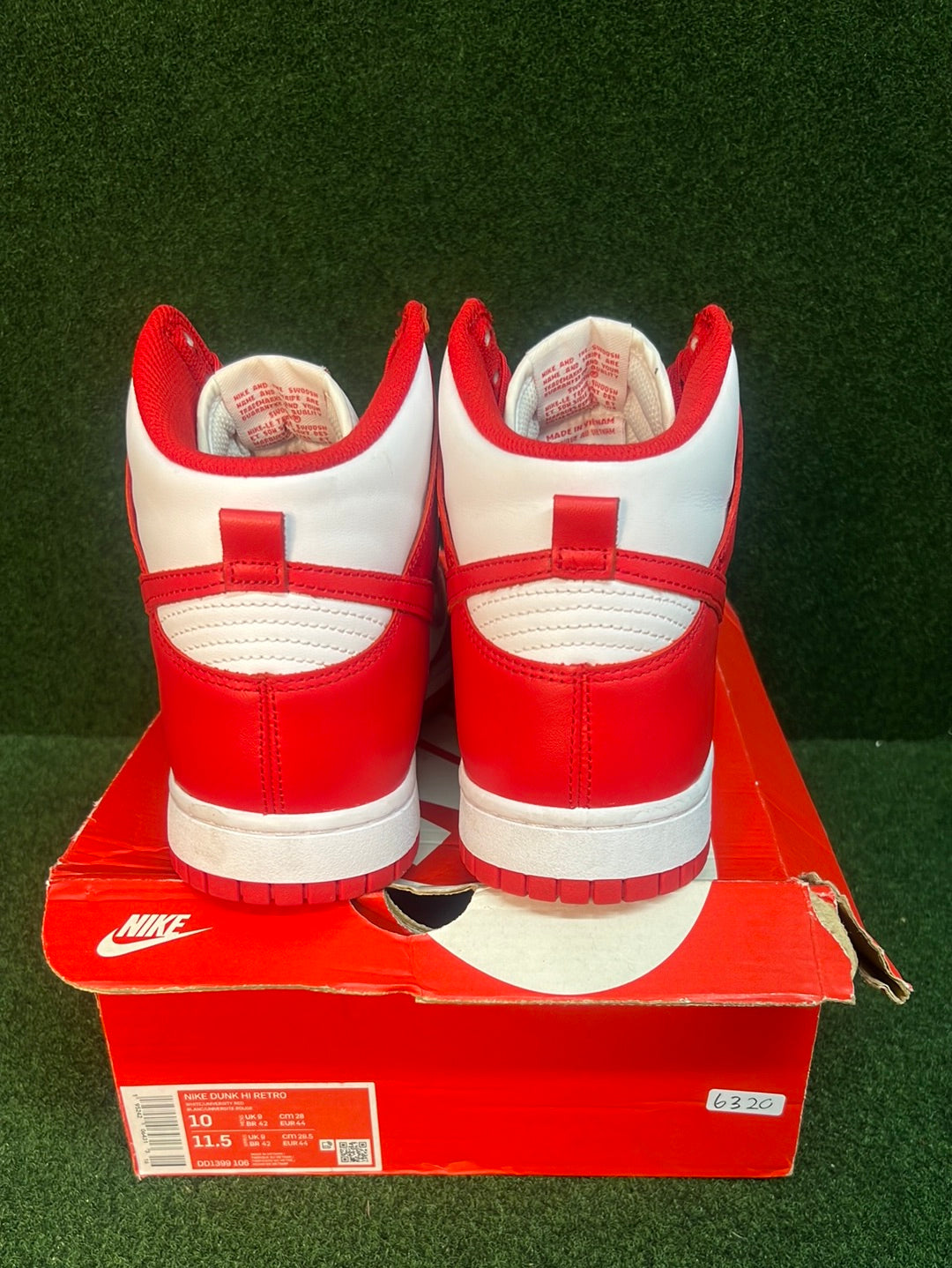 Nike Dunk High Championship White Red USED