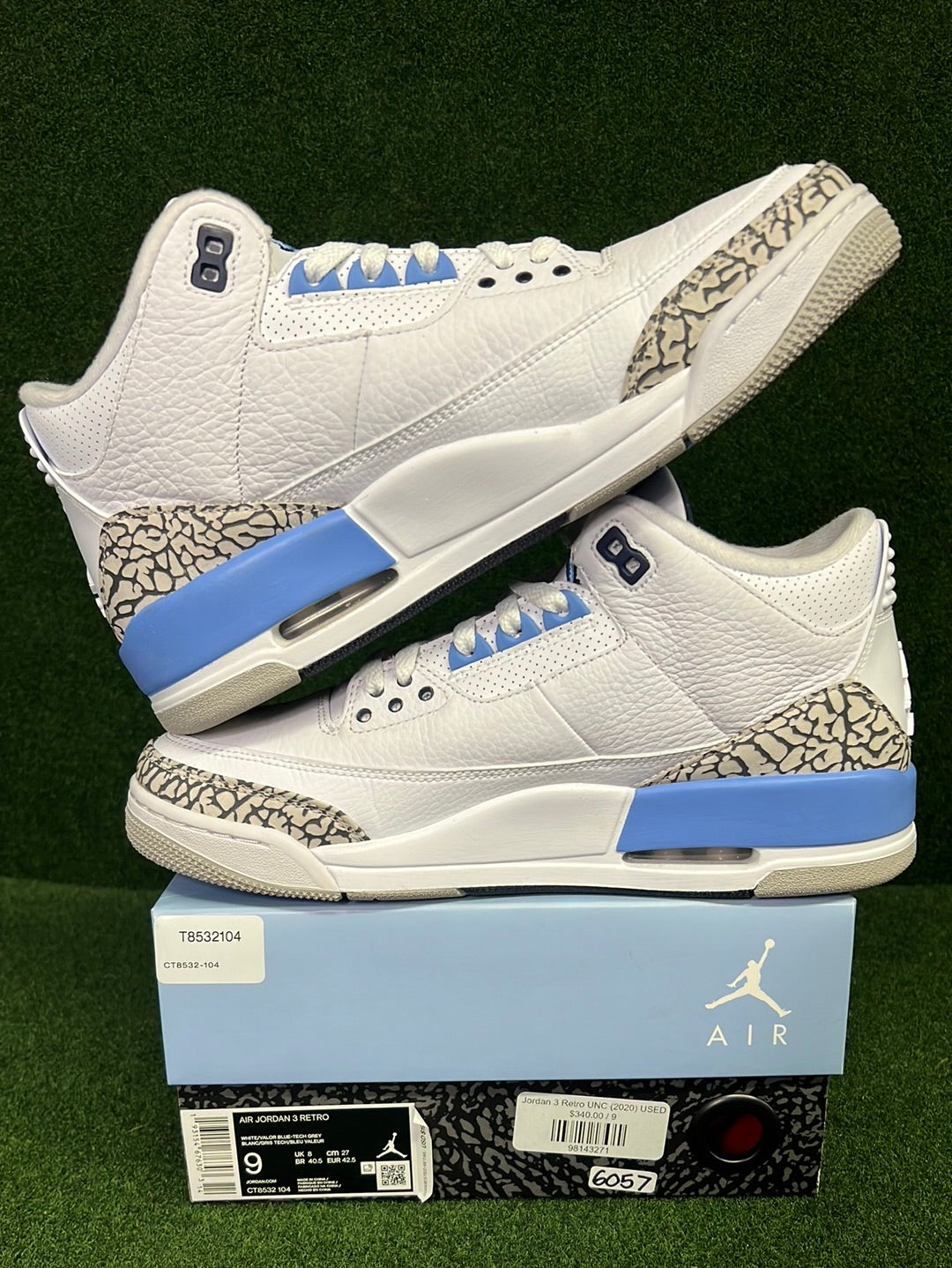 Jordan 3 Retro UNC (2020) USED