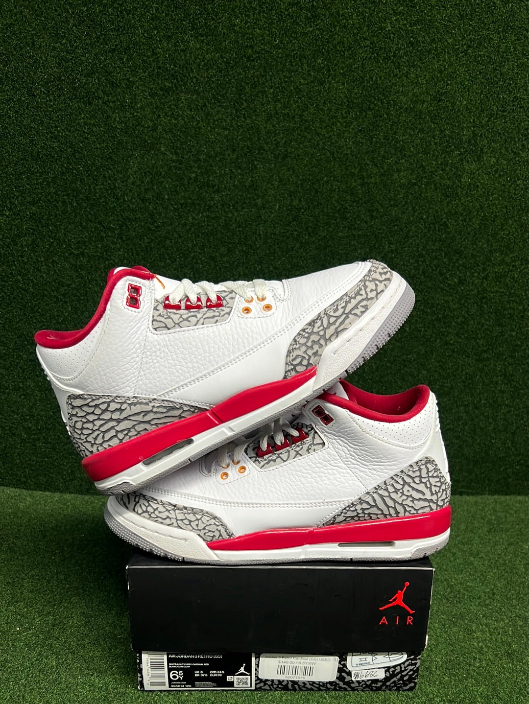 Jordan 3 Retro Cardinal (GS) USED