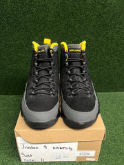 Jordan 9 Retro Dark Charcoal University Gold USED