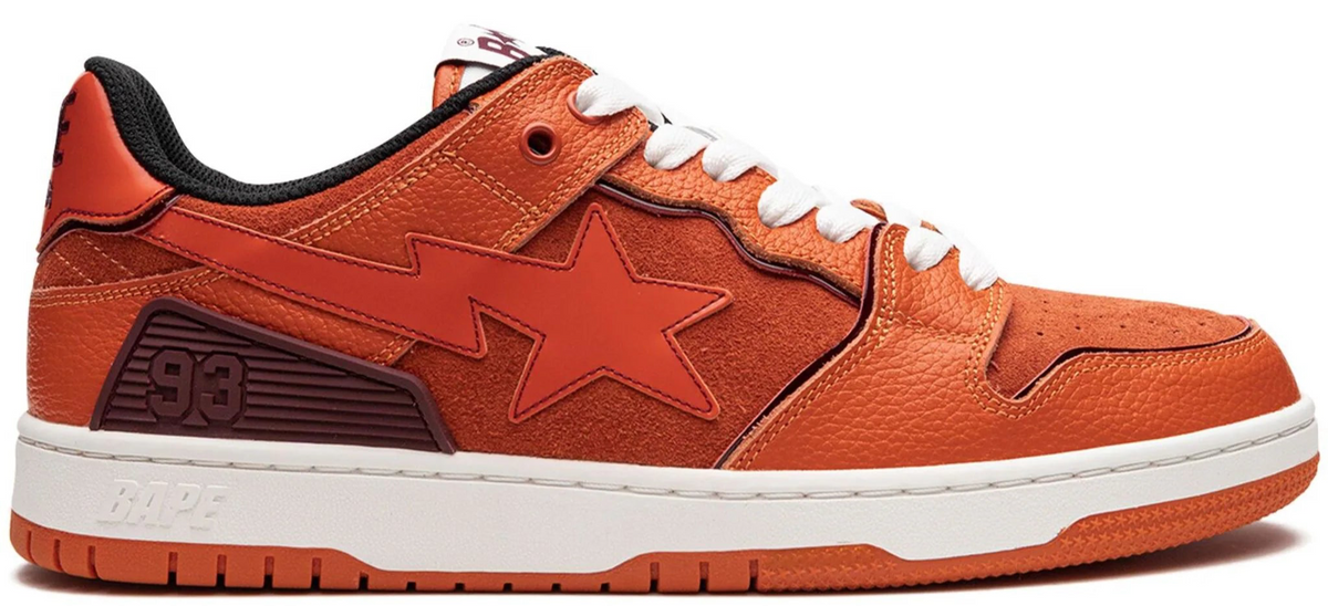 A Bathing Ape Bape SK8 Sta Orange Brown