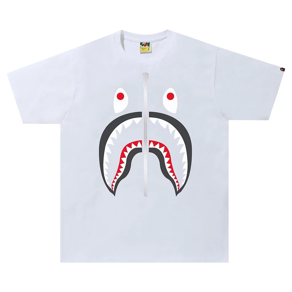 BAPE Shark Tee Grey - A Bathing Ape