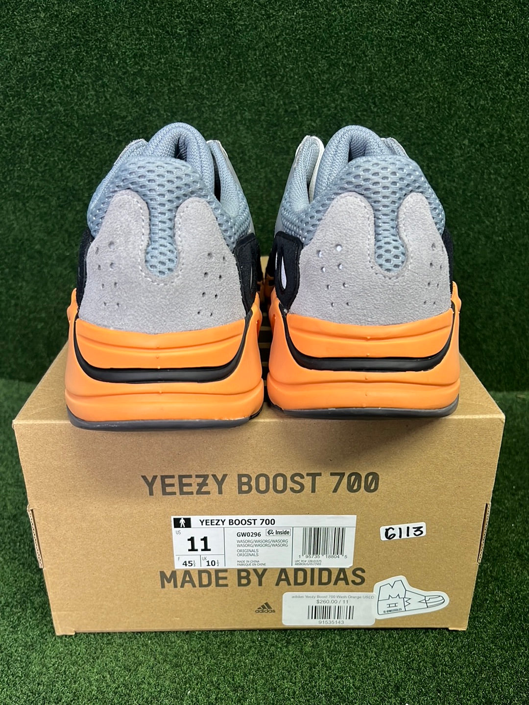 adidas Yeezy Boost 700 Wash Orange USED