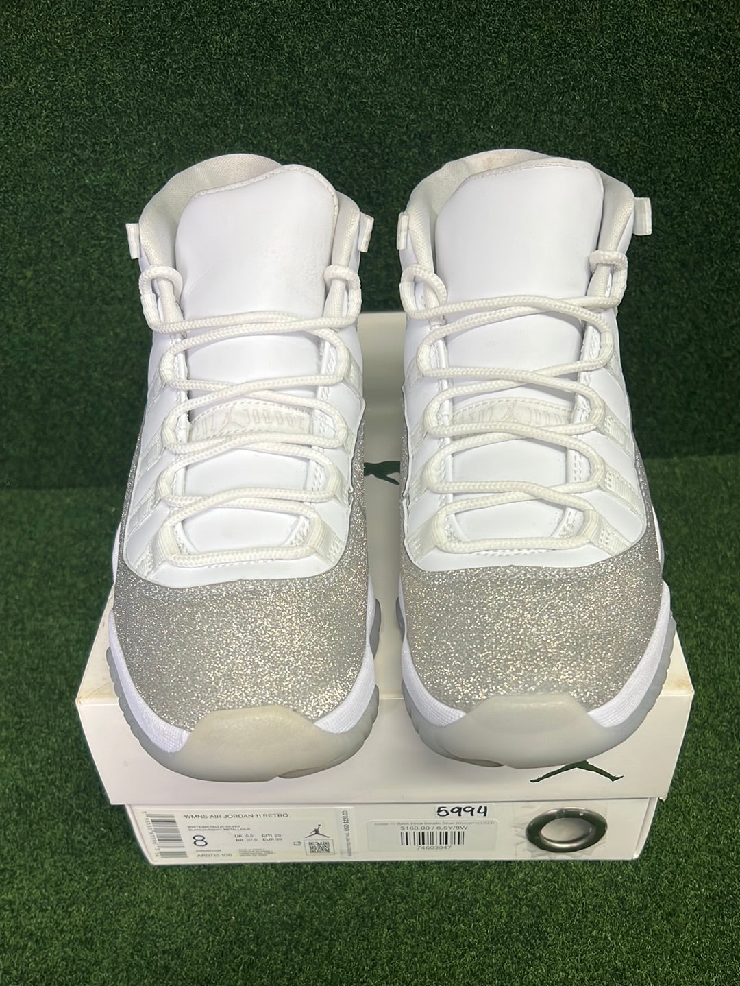 Jordan 11 Retro White Metallic Silver (Women's) USED