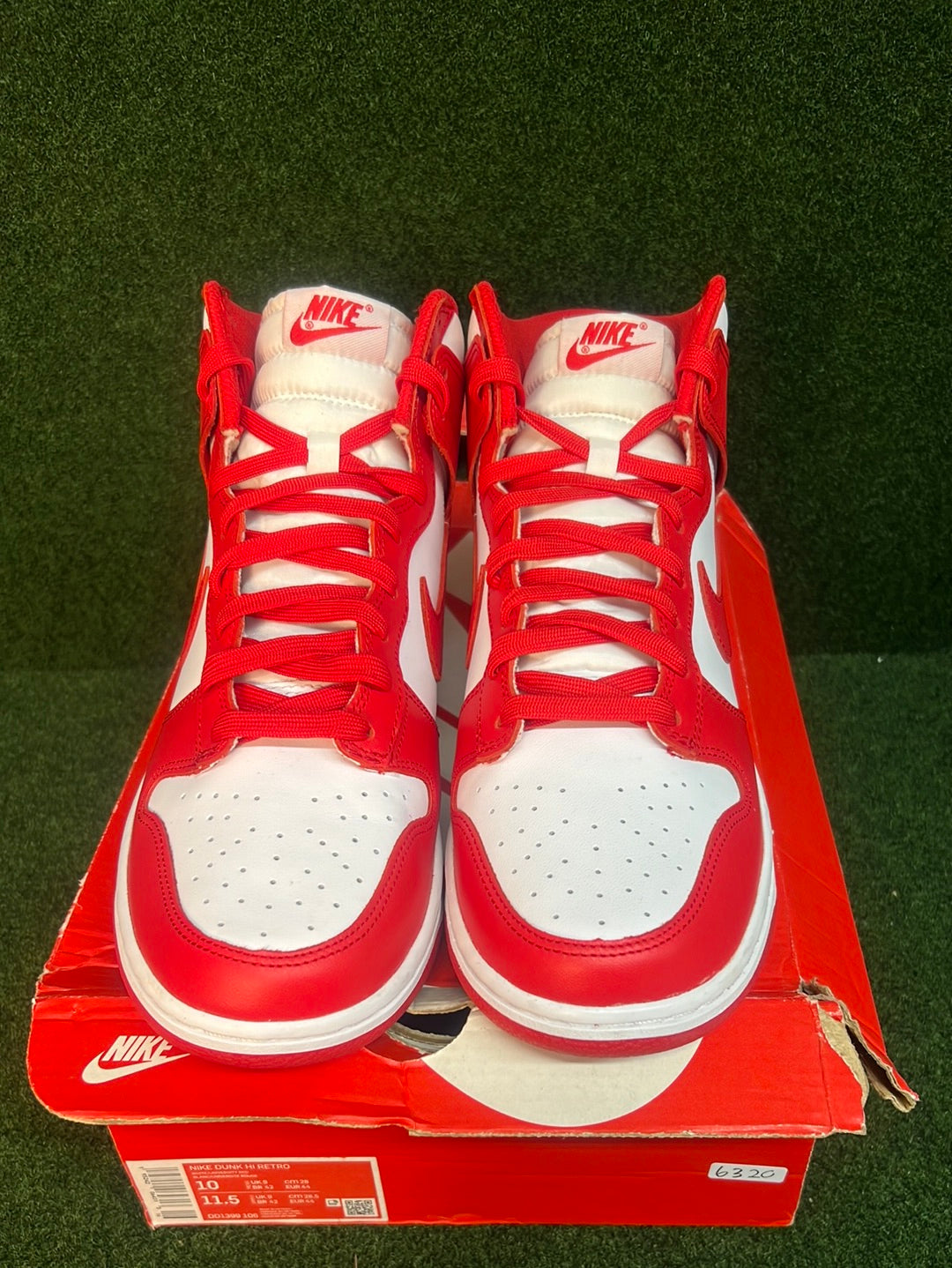 Nike Dunk High Championship White Red USED