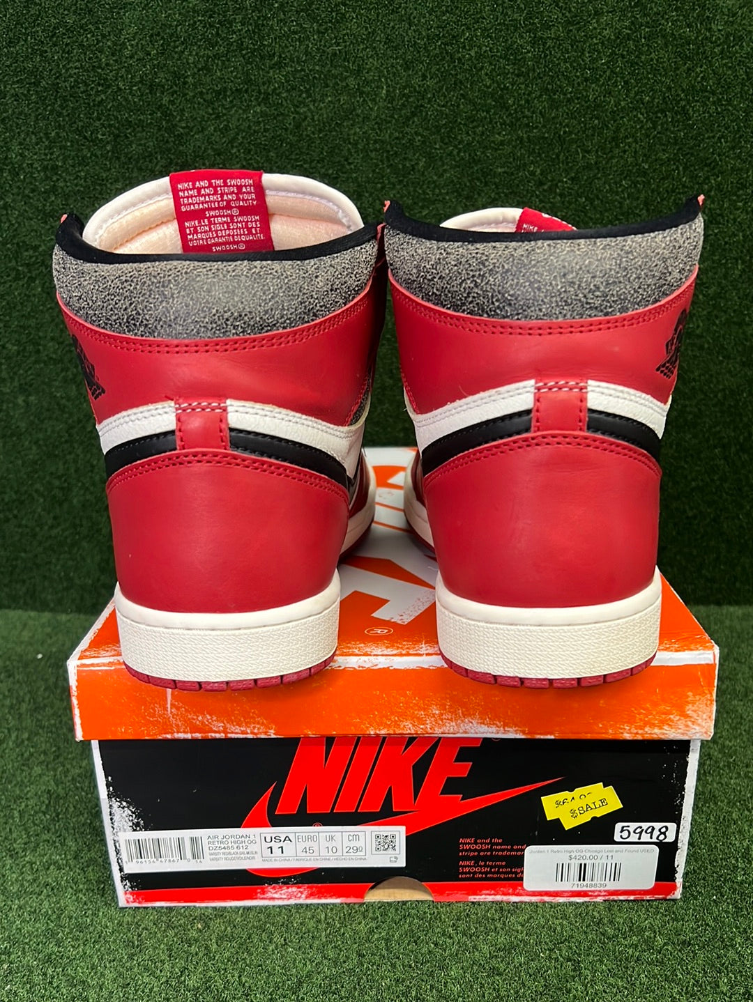 Jordan 1 Retro High OG Chicago Lost and Found USED