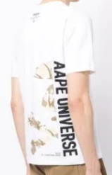 AAPE BY A BATHING APE AAPE UNIVERSE EARTH WHITE TEE