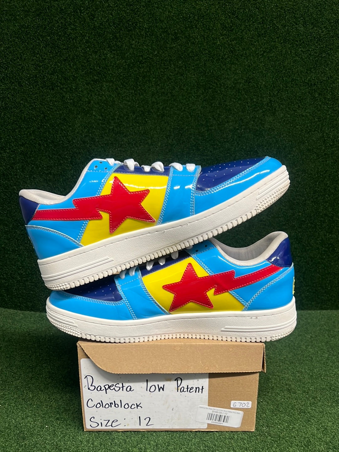 Bathing Ape Bape Sta Low Color Block Yellow Navy Baby Blue USED