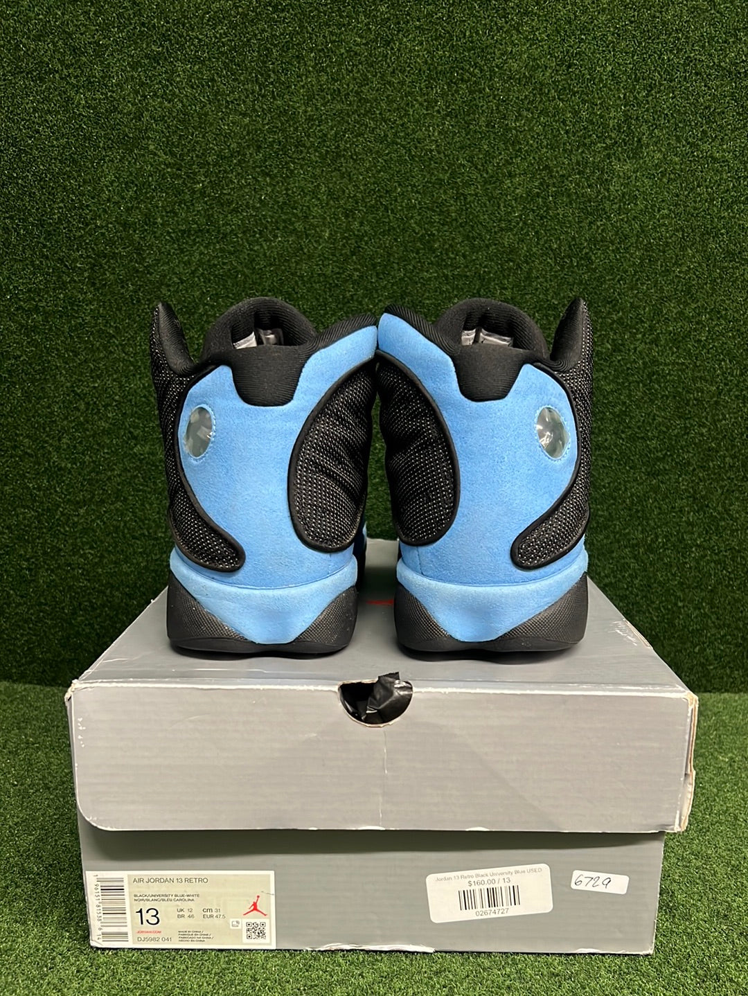 Jordan 13 Retro Black University Blue USED