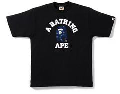 BAPE Color Camo College Tee Black/Navy