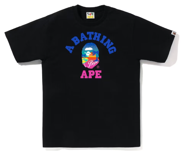 BAPE Sunset Beach Tee Black