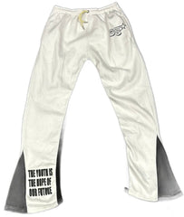 Global Stars Black/White Flared SweatPants