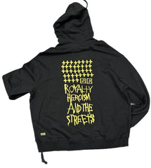 Ksubi slogan-embroidered hoodie black/gold