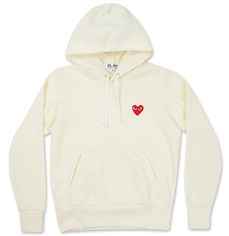 COMME DES GARCONS PLAY HOODIE - OFF WHITE