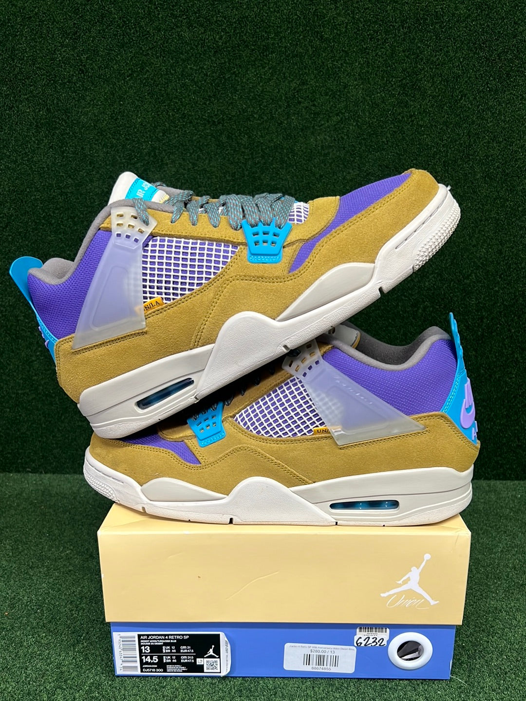 Jordan 4 Retro SP 30th Anniversary Union Desert Moss USED