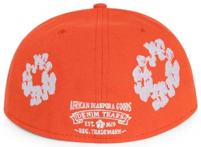 Denim Tears New Era Cotton Wreath 59/50 Cap Orange