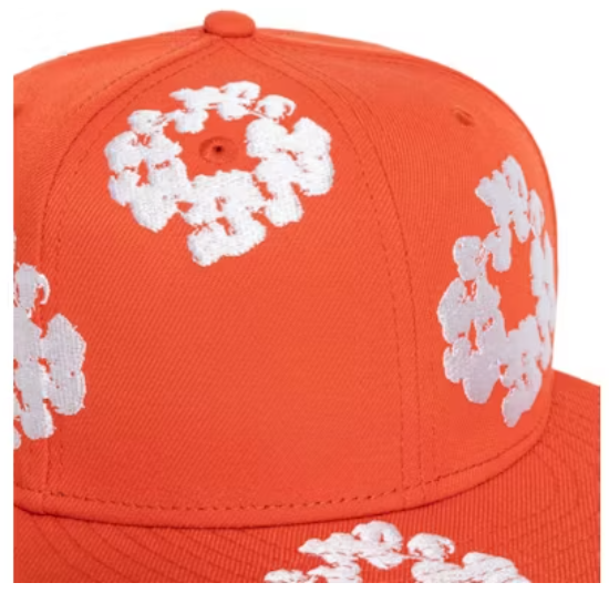 Denim Tears New Era Cotton Wreath 59/50 Cap Orange