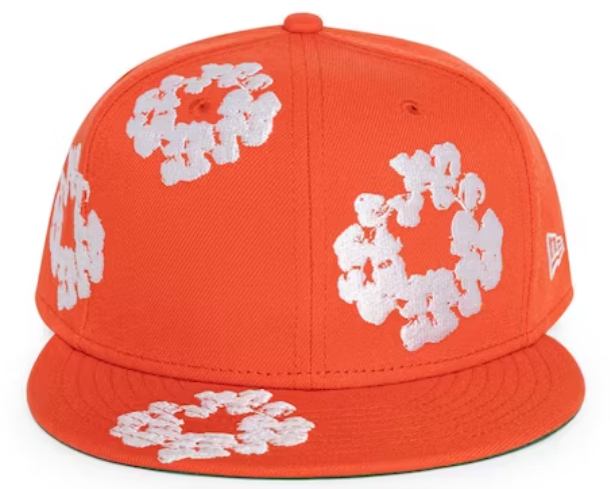 Denim Tears New Era Cotton Wreath 59/50 Cap Orange