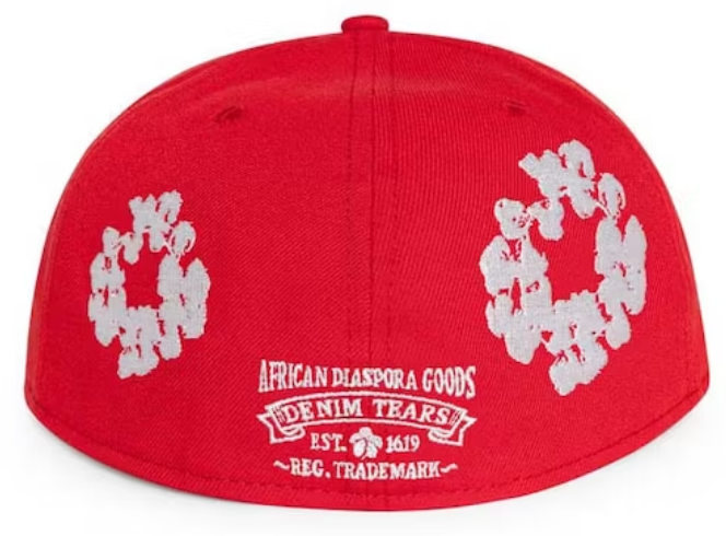 Denim Tears New Era Cotton Wreath 59/50 Cap Red