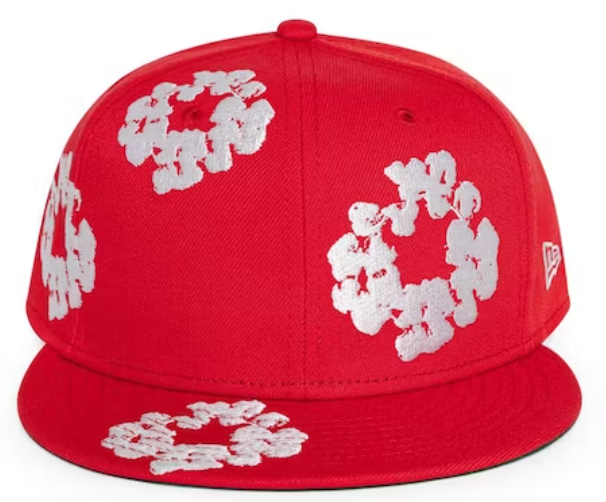 Denim Tears New Era Cotton Wreath 59/50 Cap Red