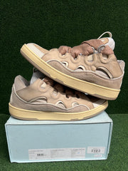 Lanvin  LEATHER CURB SNEAKERS brown USED