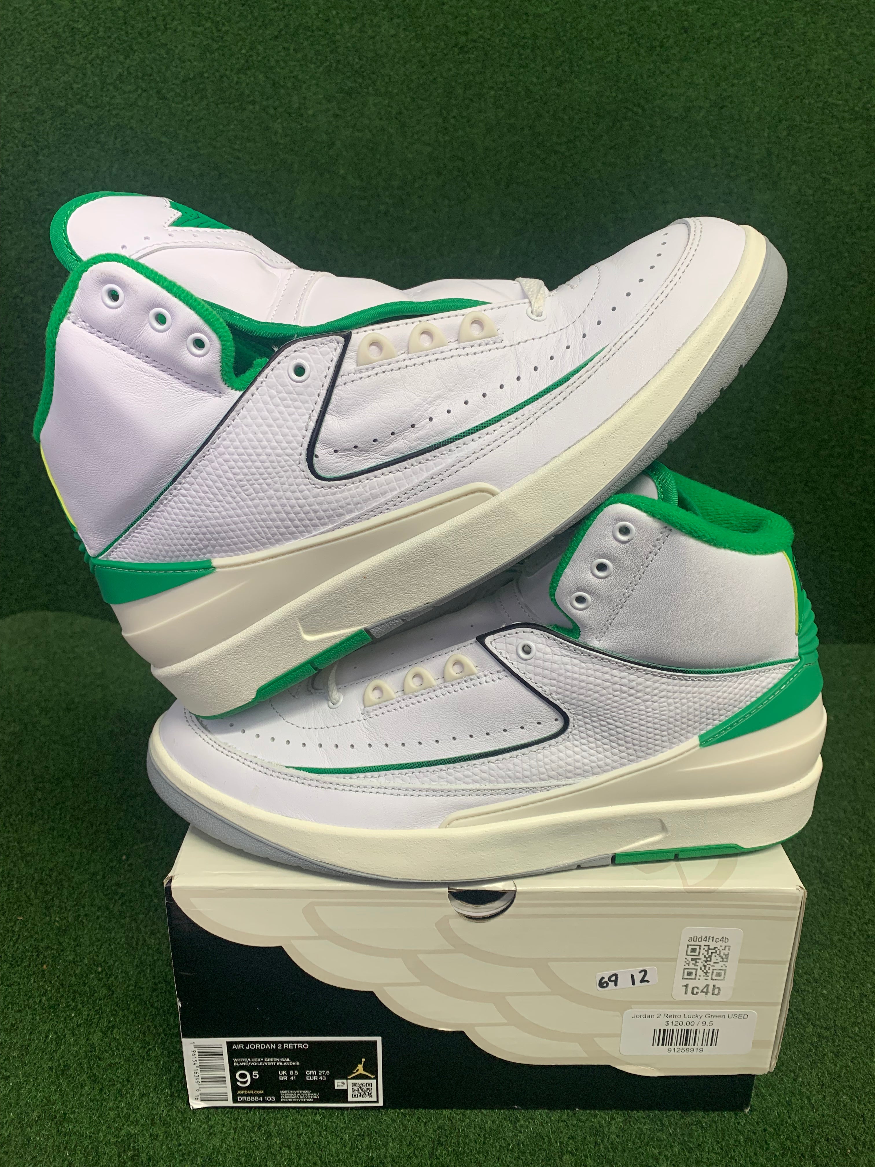 Jordan 2 Retro Lucky Green USED