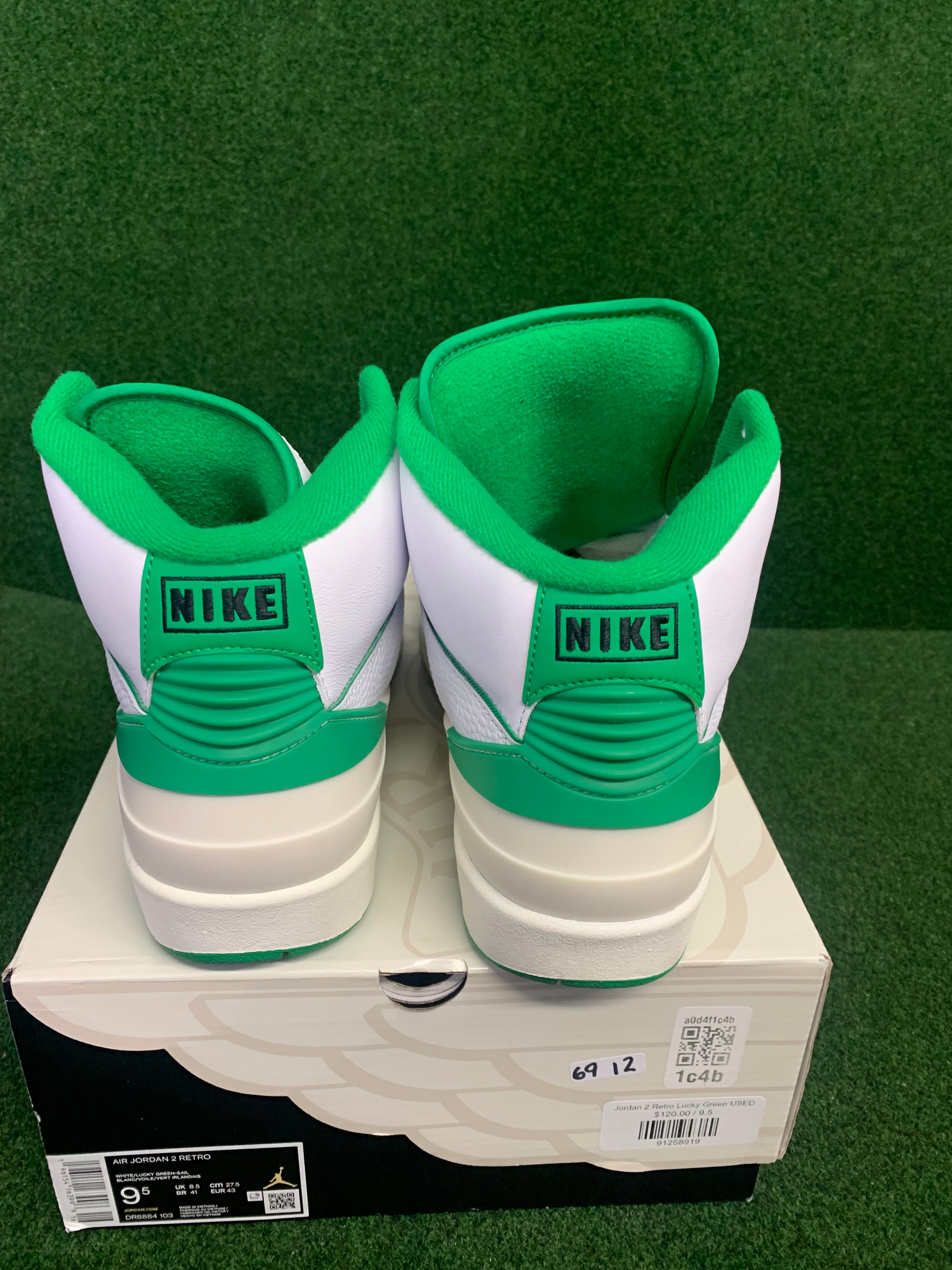 Jordan 2 Retro Lucky Green USED