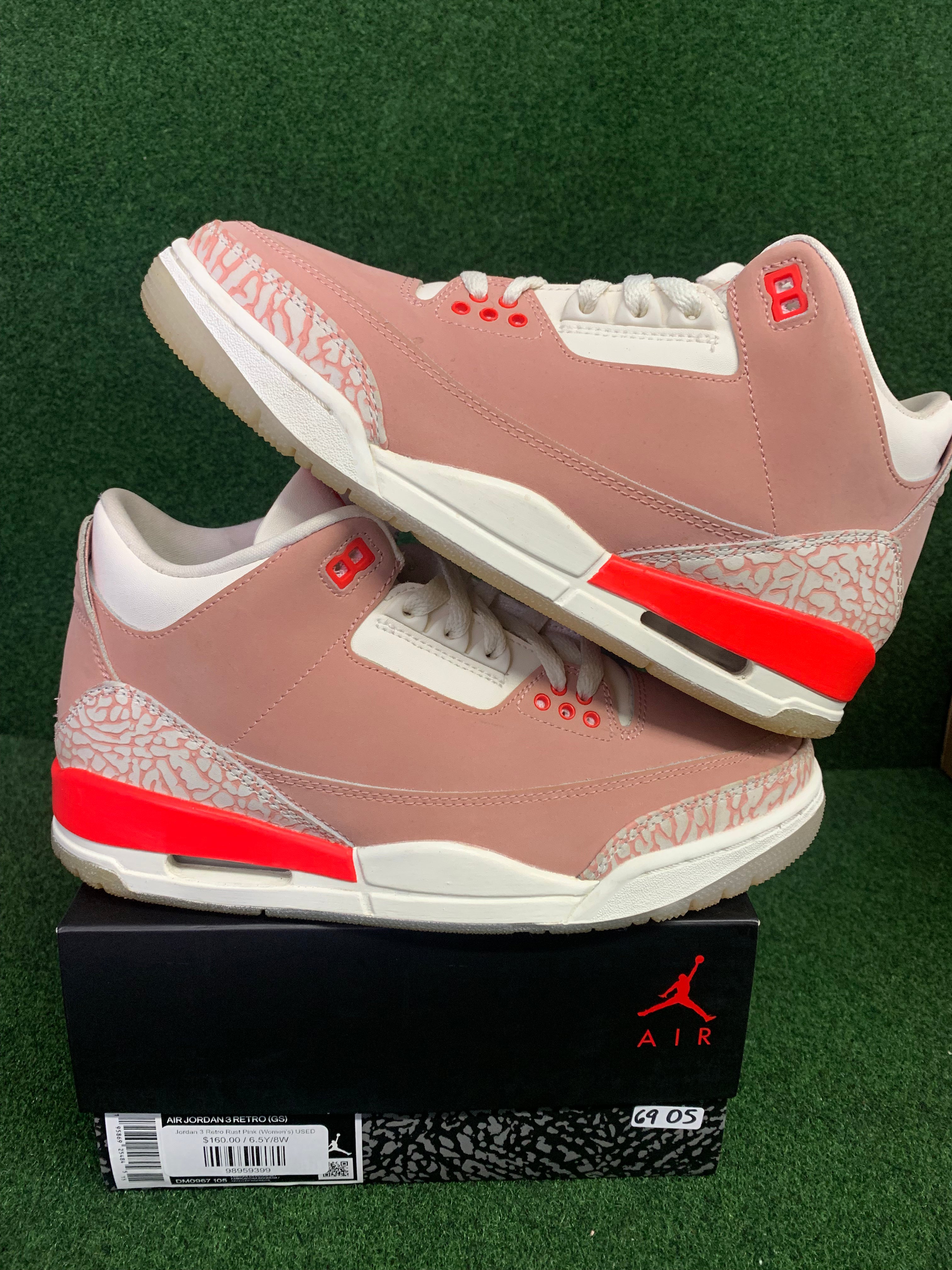 Jordan 3 Retro Rust Pink (Women's) USED