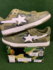 A Bathing Ape Sk8 Sta Olive Drab Green Camo USED