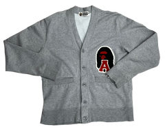 Bape Letterman Grey Cardigan Button Up